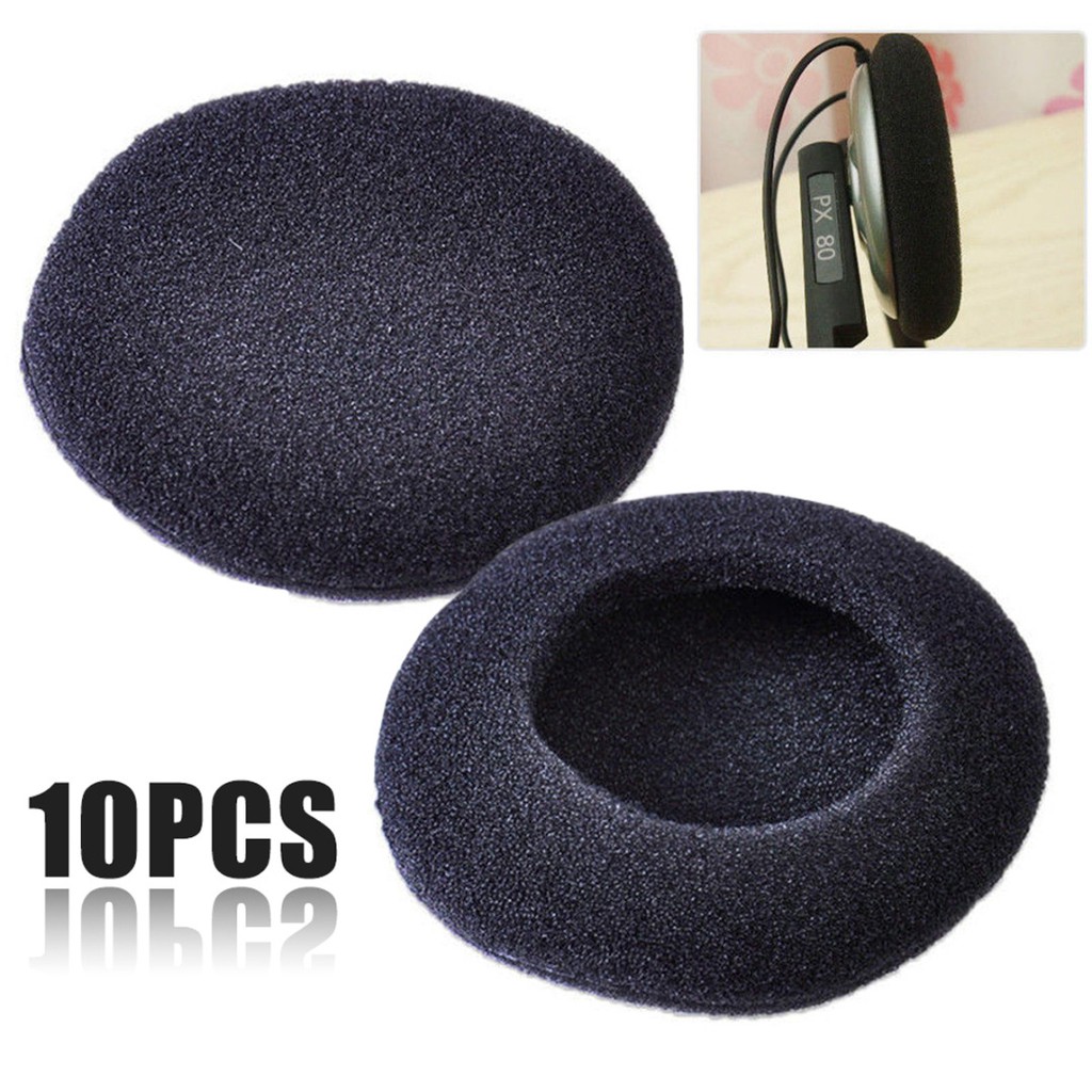 10pcs 50MM Foam Pads Sponge Ear Pads Cushion Headphone Headset Cover