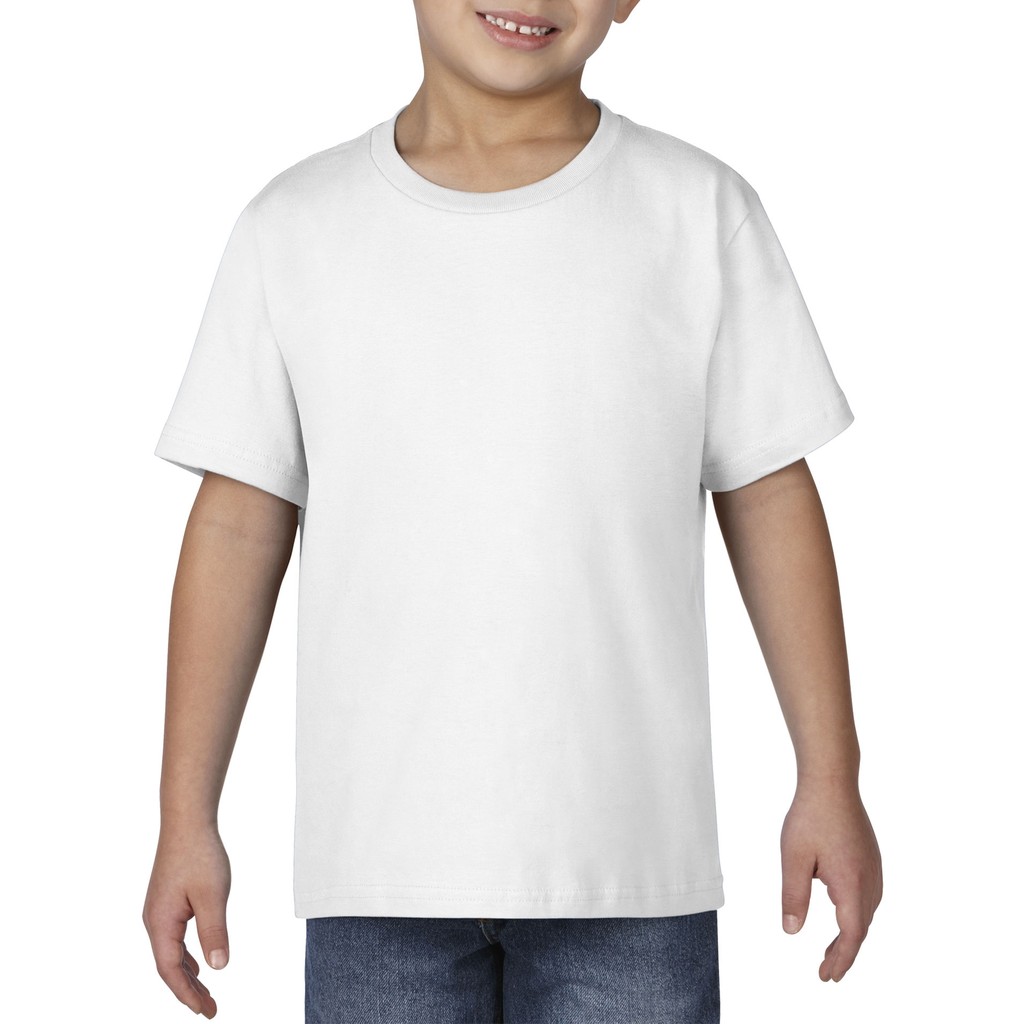 Gildan Premium Cotton Youth TShirt (White) Shopee Philippines
