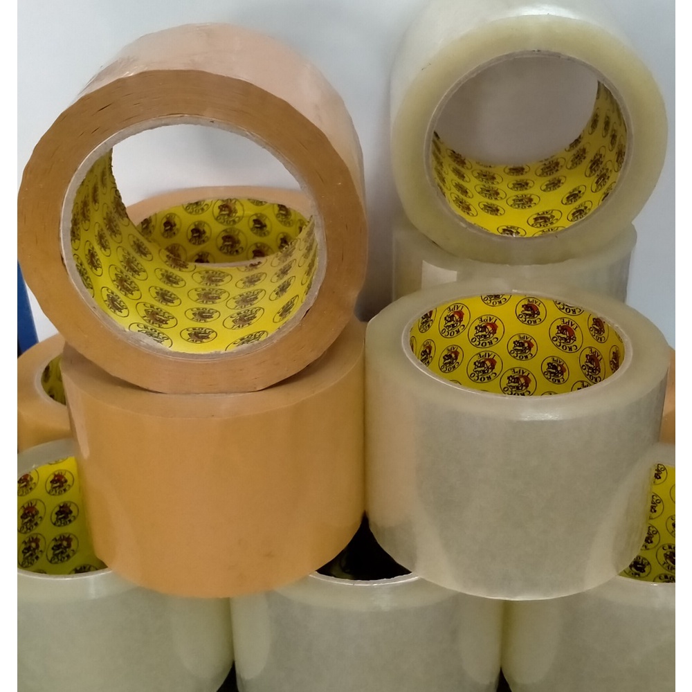 3inches x 100mtrs Original Crocodile 3 inches Clear Packaging Tape & 3
