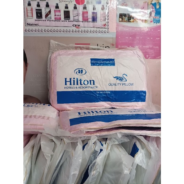 Hilton Pillows BUY 1 TAKE 1 (double lining with bag) Shopee Philippines