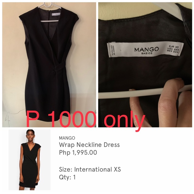 wrap neckline dress