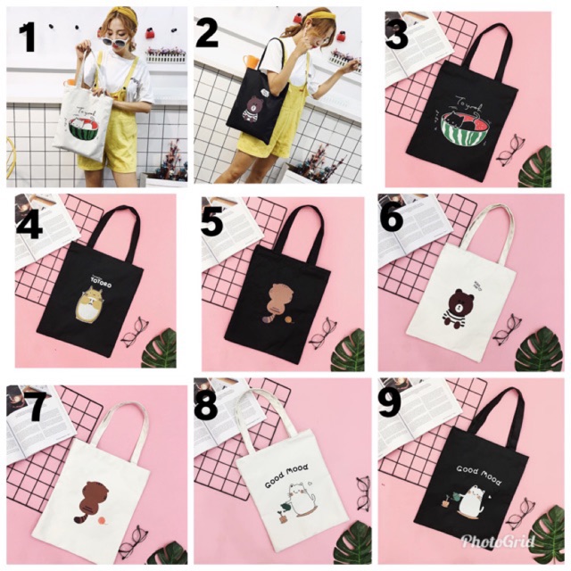 cute tote bags with zipper