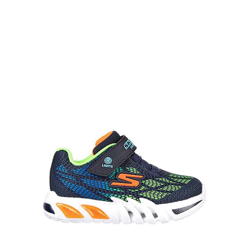 SKECHERS FLEX-GLOW ELITE BOYS'S SNEAKERS - NAVY SYNTHETIC / MULTI TRIM