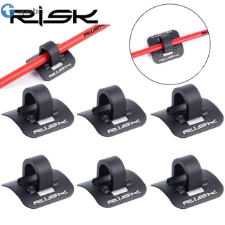 10X Bike Cable Clamp Brake Shifter Line Pipe Buckle Embedded Tube Holders Black 