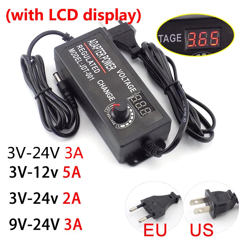 AC 100-240V to DC 3V 12V 24V 9V 1A 2A 3A 5A AC Power Supply Adapter ...