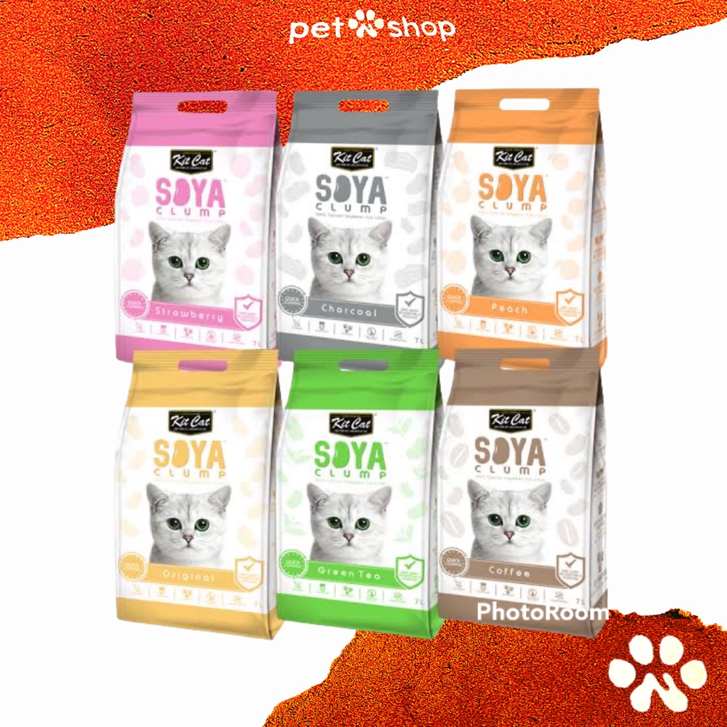 KITCAT SOYA CLUMP 7L Kit Cat Soya Clump Cat Litter Kit Cat Shopee