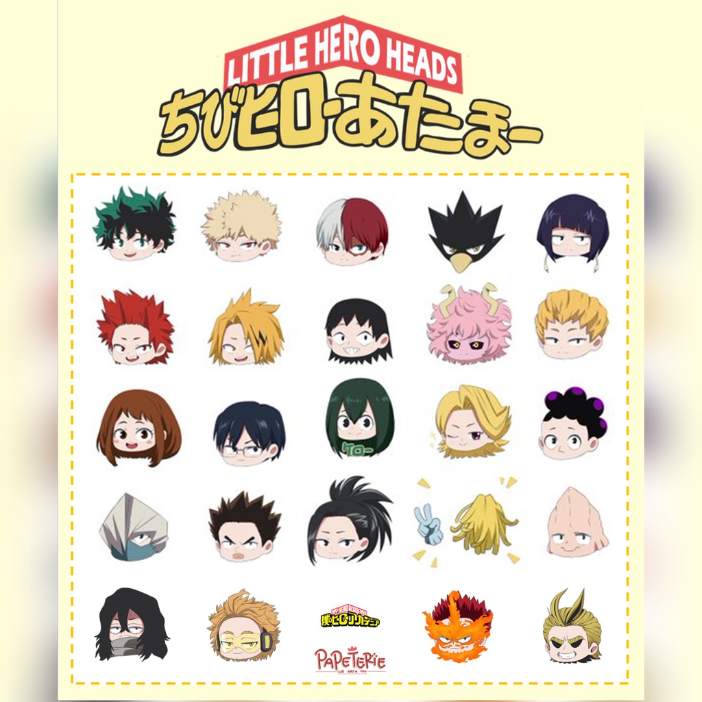 My Hero Academia Fanart Sticker Set Beecost