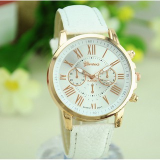 Women's Fashion Geneva Roman Leather Quartz Wrist Watch caite watch ...