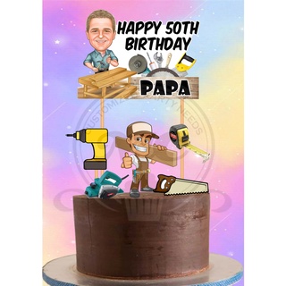 Carpenter Theme Cake Topper Personalized Shopee Philippines