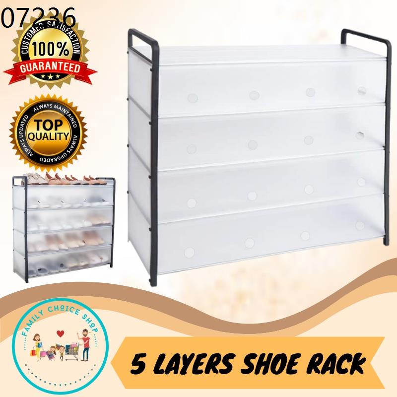 shoe rack with cover 5 Layer Shoe Rack with cover