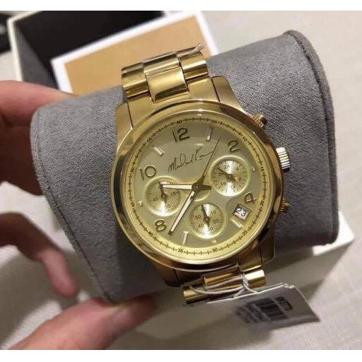 michael kors channing silver quartz watch