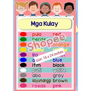 Color Chart (Tagalog/Bisaya/English) | Shopee Philippines