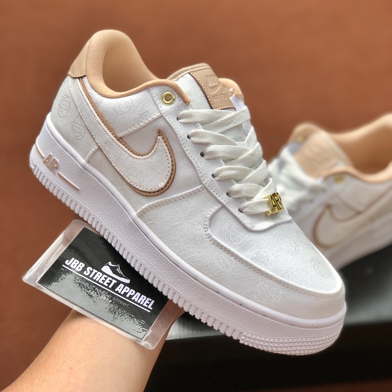 Orderly window inherit NIKE AIR FORCE 1 "Lux White/Metallic Gold/Beige" (HIGHEST QUALITY) shoes  For Men & Women | Shopee Philippines