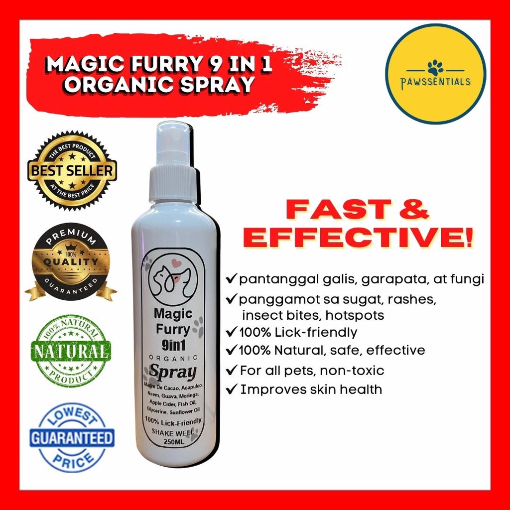 MAGIC FURRY ESSENTIALS 9 in 1 Magic Furry Spray-Pet Skin Problem Solver