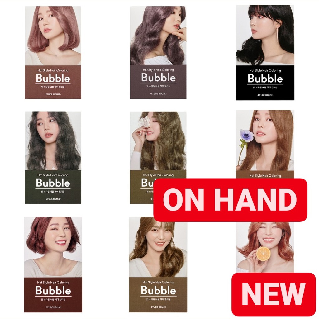 On Hand Etude House Hot Style Bubble Hair Color 9 Colors Shopee Philippines