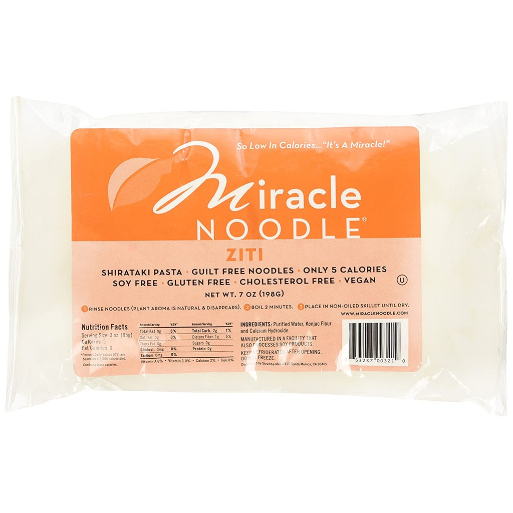 Miracle Noodle Ziti Shirataki Pasta 198g Shopee Philippines
