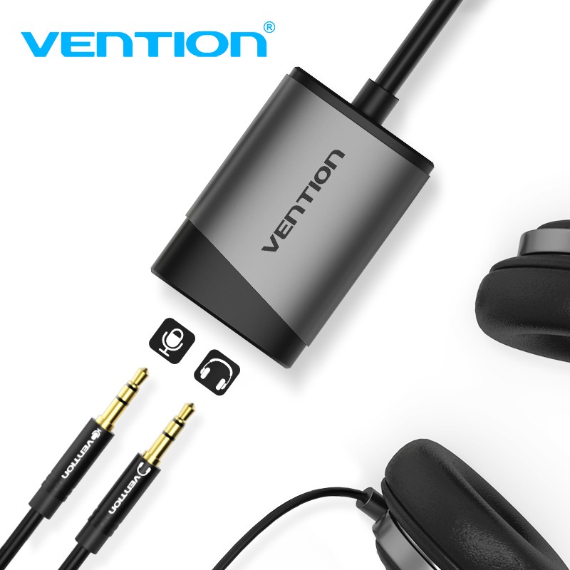 Vention USB External Sound card Gray ( OMTP CTIA ) 15cm CDJHB Single