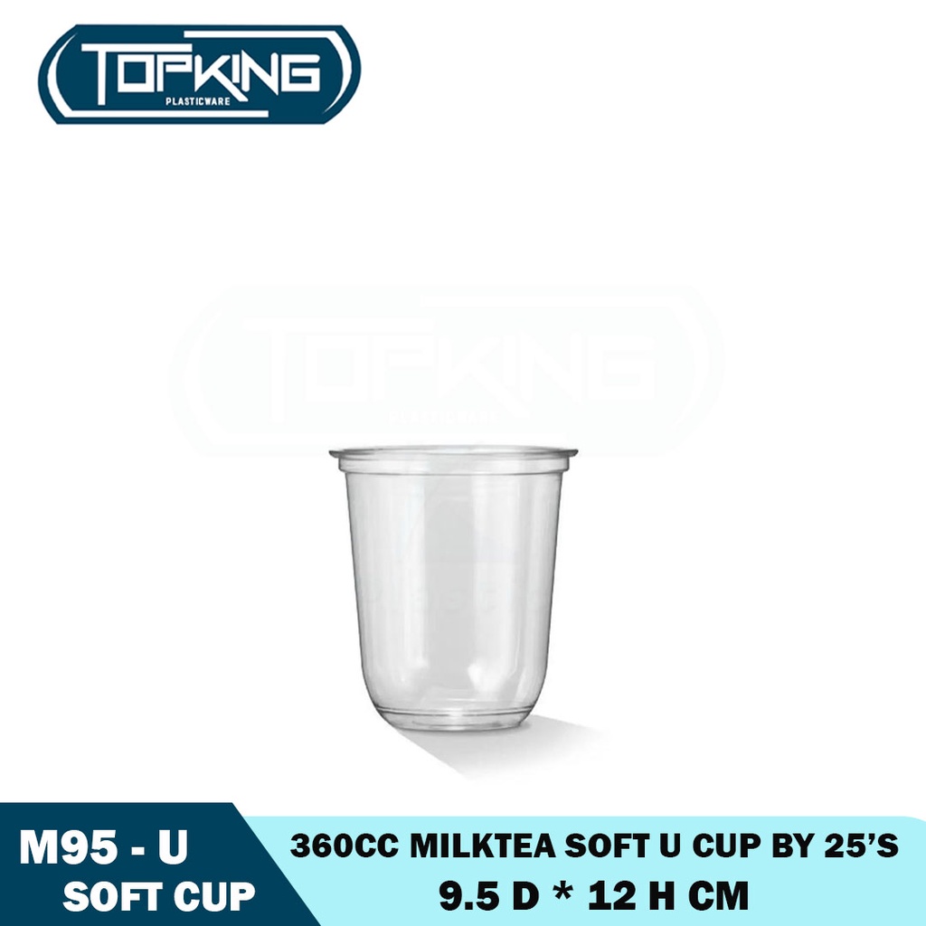Top King Milk Tea Clear Soft U Cup Disposable Drinkware 360ml/500ml