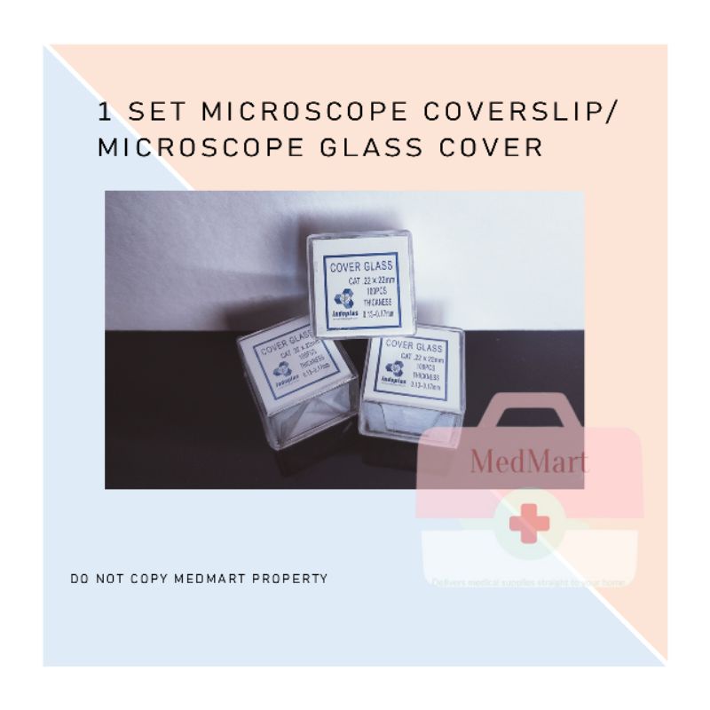 (MEDMART) MICROSCOPE COVER SLIP/ MICROSCOPE GLASS COVER Shopee