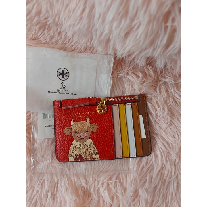 Tory Burch Women's Ozzie the Ox Top-Zip Card Holder | Shopee Philippines
