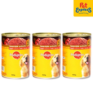 （hot）Pedigree Adult Beef Wet Dog Food 400g (3 cans)