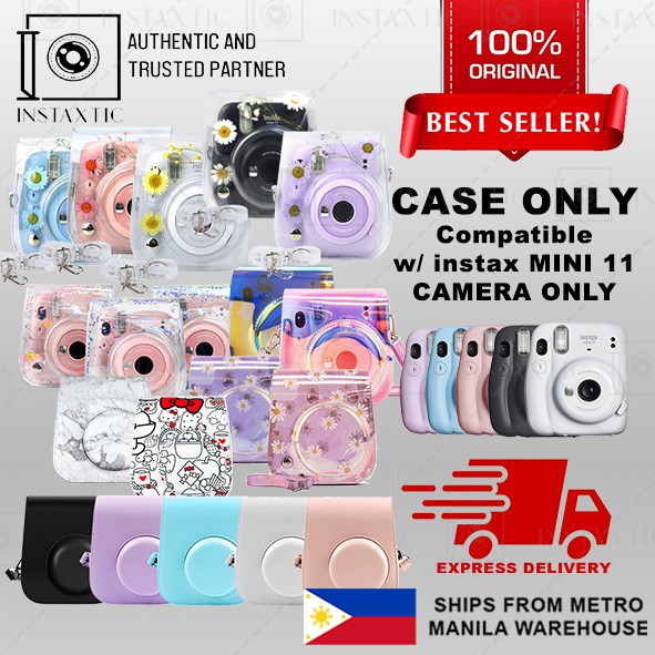 INSTAXTIC Fujifilm Instax Mini 11 Leather Case with Sling ...