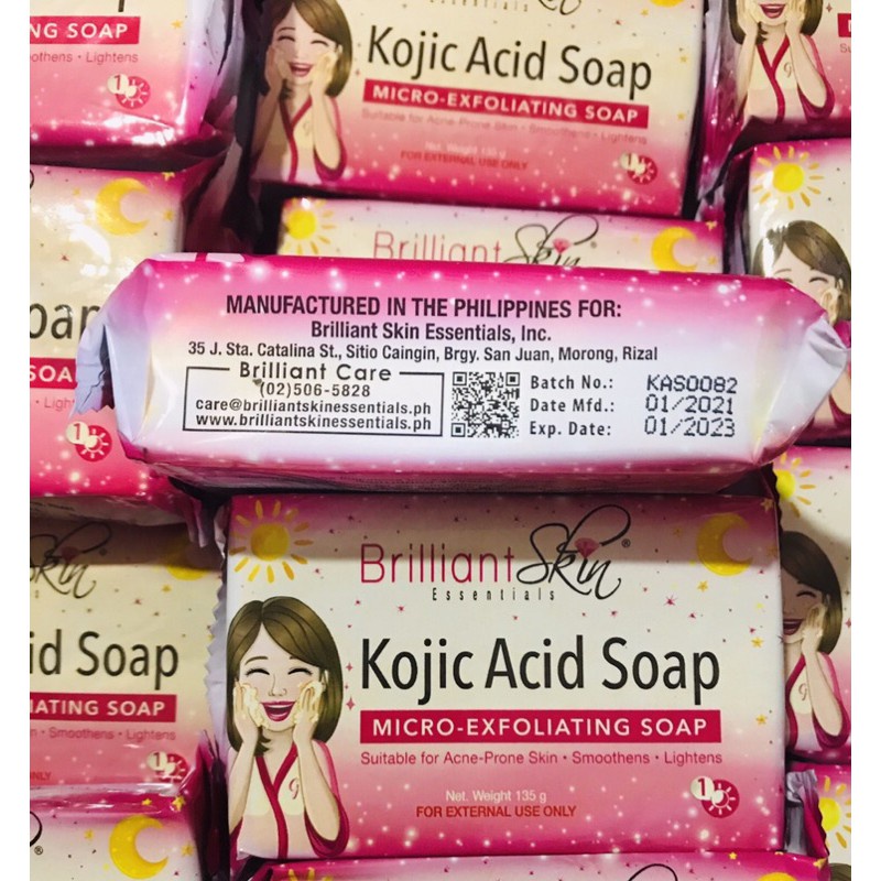 AUTHENTIC BRILLIANT SKIN Kojic Acid Soap 135g | Shopee Philippines