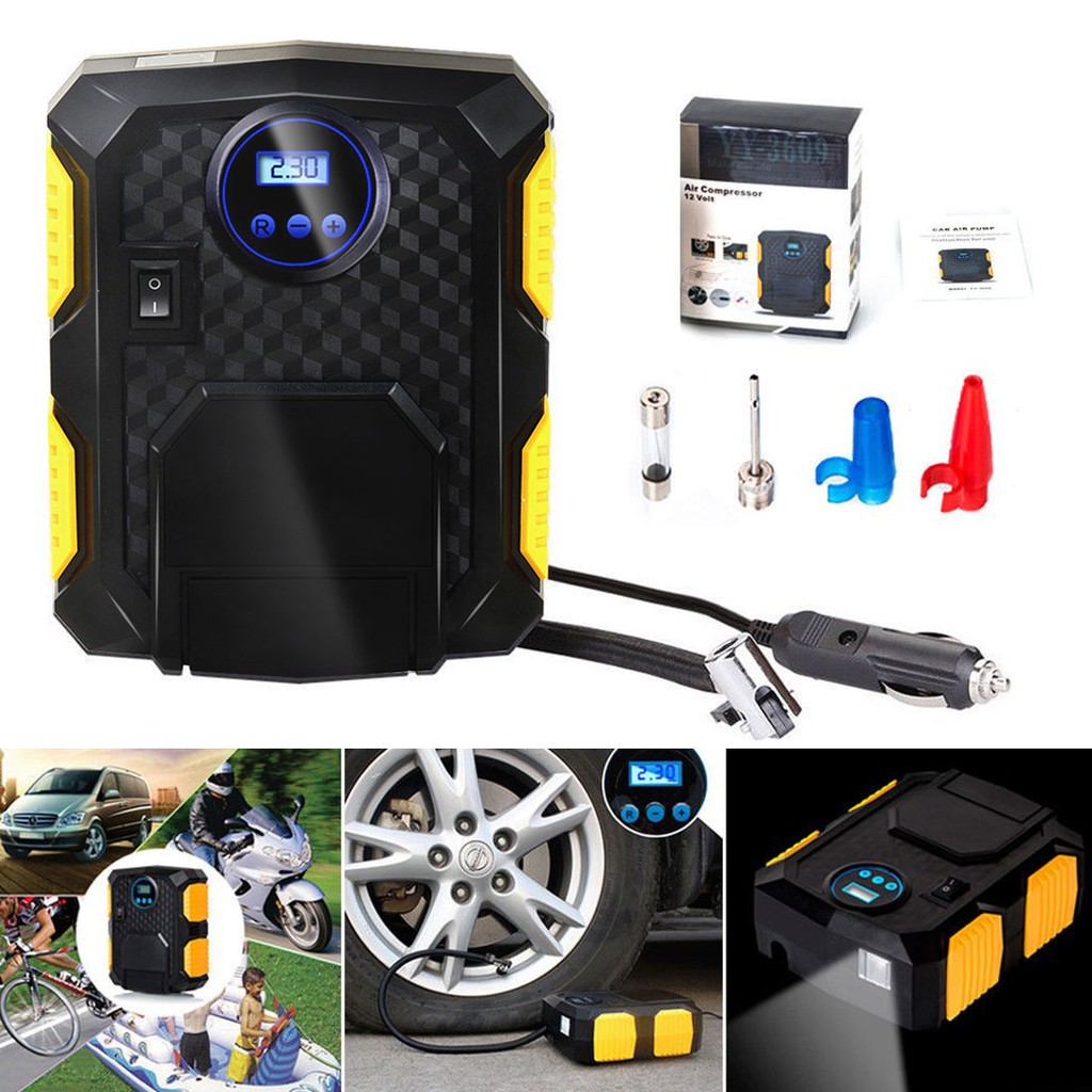 ODSCN 12V Portable Tire Inflator Digital Portable Car Tire Inflator