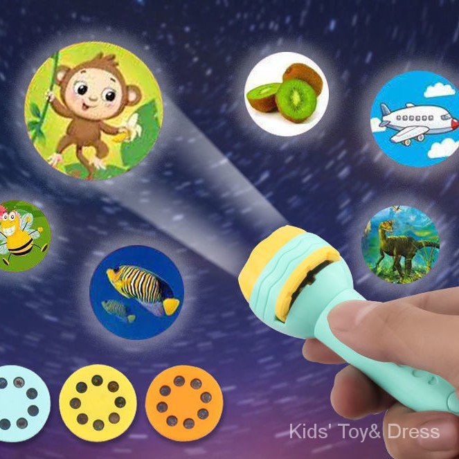 Baby Sleeping Story Book Flashlight Projector Torch Lamp Toy Early Education Toy for Kid Holiday Birthday Xmas Gift Light Up Toy