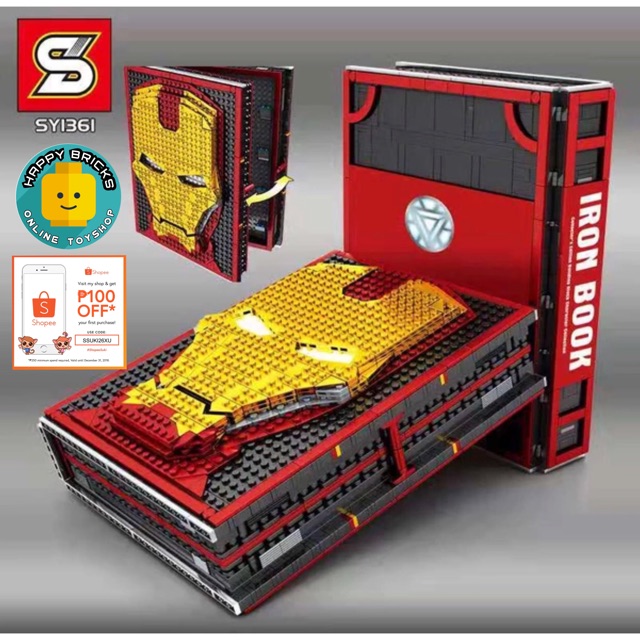 iron man led book armour figures building blocks