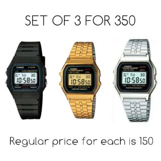 casio vintage watch how to set time