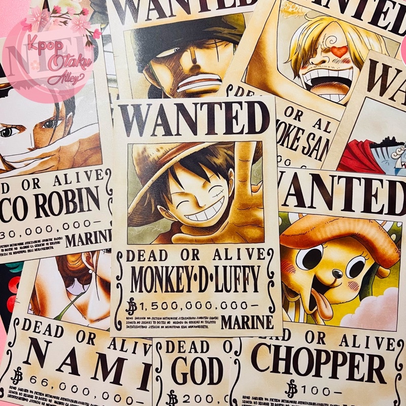 One Piece Wanted Poster | Kpop Otaku Alley Posters | Shopee Philippines