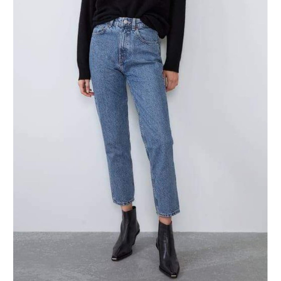 high waist non stretch jeans