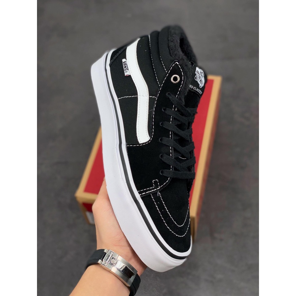 vans mid cut black