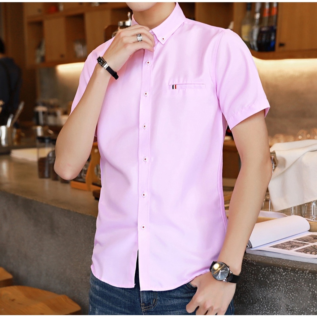 HUILISHI 9COLOUR Korean elegant and handsome casual short-sleeved men polo - Image 2