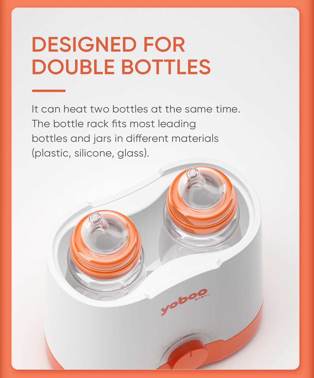 Yoboo 3in1 Electric Milk Bottle Warmer Heater Bottle Steam Sterilizer