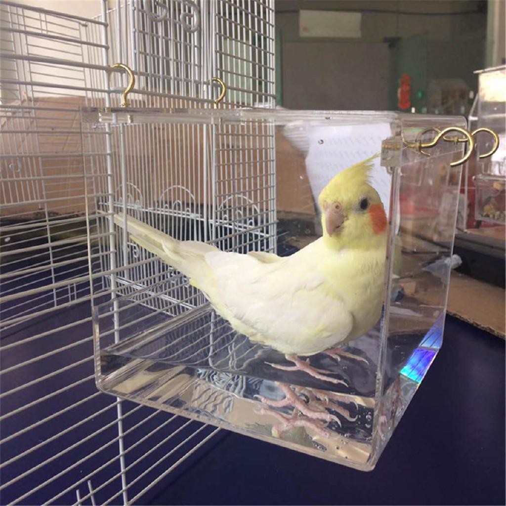 ZOO Acrylic Bath House Bird Cage Bird Bath For Cockatiels Parrots Parakeets Spacious Shopee