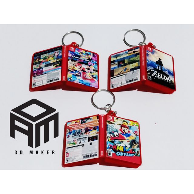 mini switch game case keychains