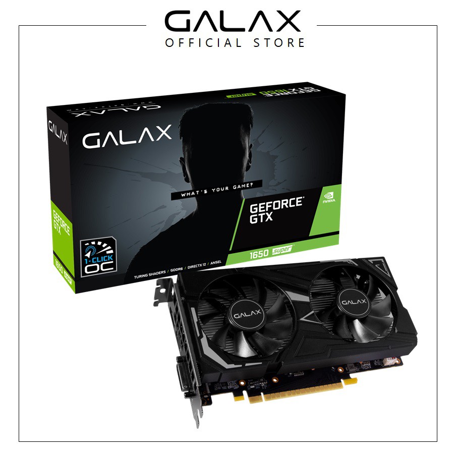 GALAX GTX1650 Super EX (1-Click OC) 4GB GDDR6 128-bit DP/HDMI/DVI-D ...