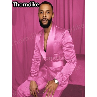 FreeShipCOD!◇△Thorndike Customized Fashion Men's Silver Suit Four Seasons Prom Dress Two-Piece Suit #2