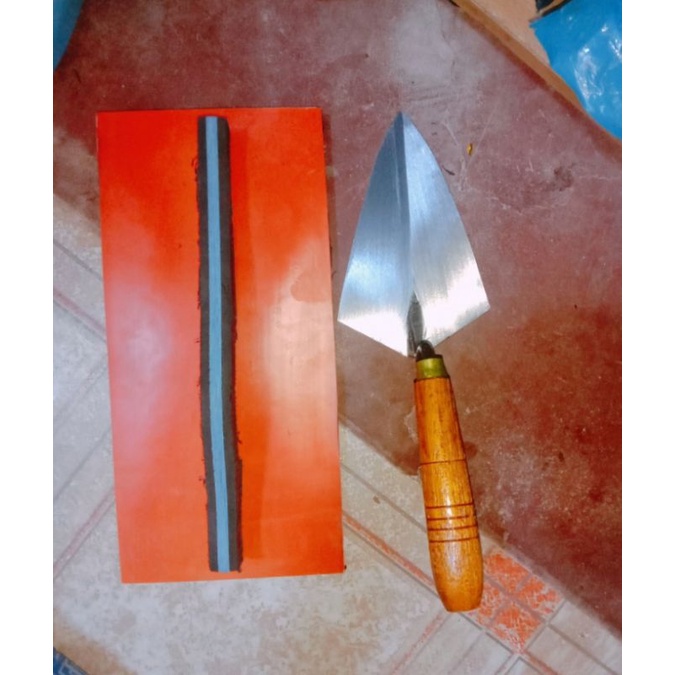 Cement Trowel Kutsara and Plastering Trowel Rodela Rubber Big (2 pcs