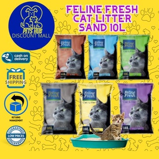 Feline Fresh Cat Litter - Clumping Best Cat Litter 10L - Lavender, Apple, Lemon