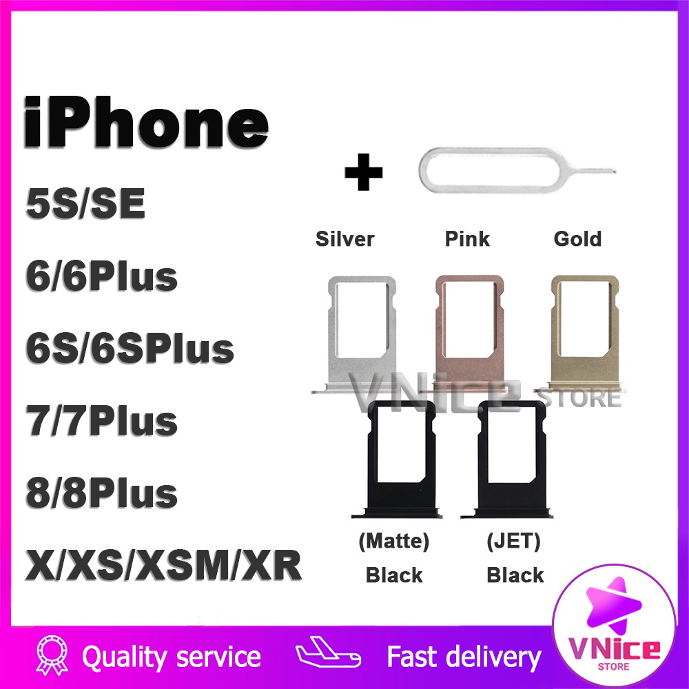 Sim Card Tray Iphone 5 S 6 7 8 Plus Se X Original Parts Replacement Shopee Philippines