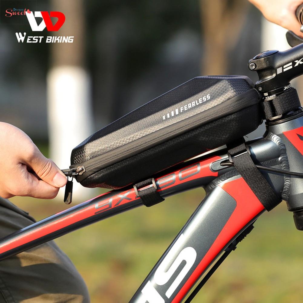 Details about / Bicycle Cycling Bike Waterproof Hard Shell Front Beam Upper Tube Bag 5 Colors