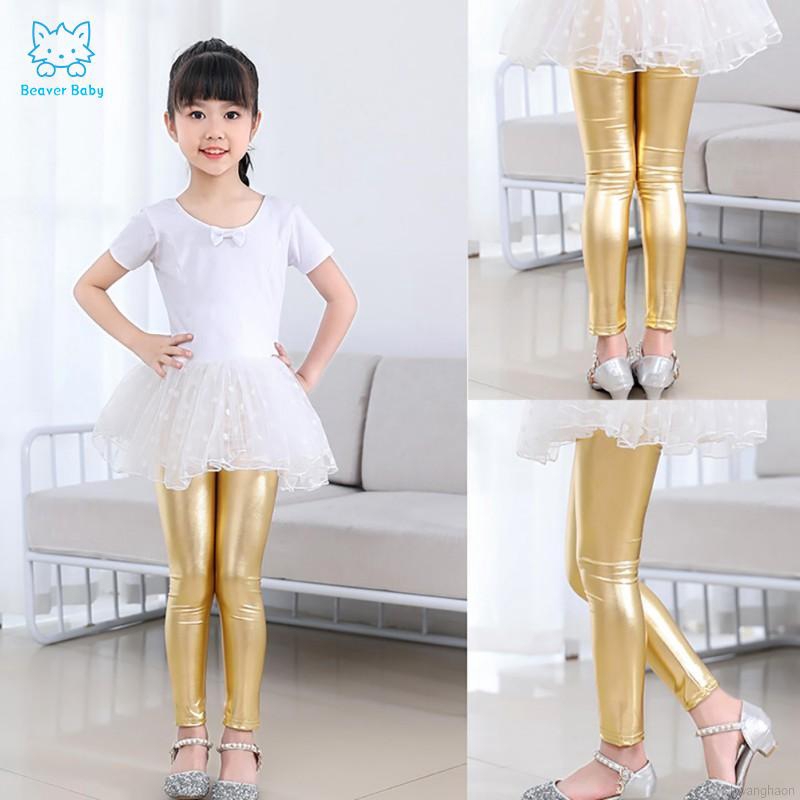 baby metallic leggings