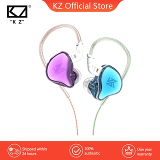 KZ Edc 1Dd Dynamic Earphones with Mic Blue and Purple Sports Inearphones Earphones Hi-Fi Gaming Headset with Microphone Univ