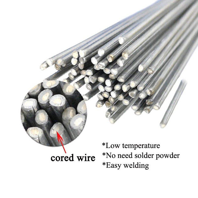 60pcs Easy Melt Welding Rods Low Temperature Aluminum Wire Brazing 1.6mm*500mm 