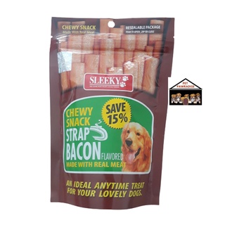 Sleeky Chewy Snack STRAP –Bacon Flavor 175g D@uj Bpn