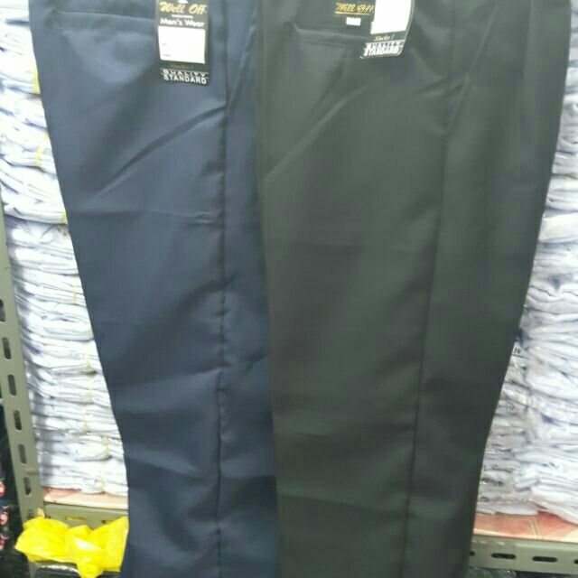 Well Off Slacks For Men Black Navy Blue Shopee Philippines