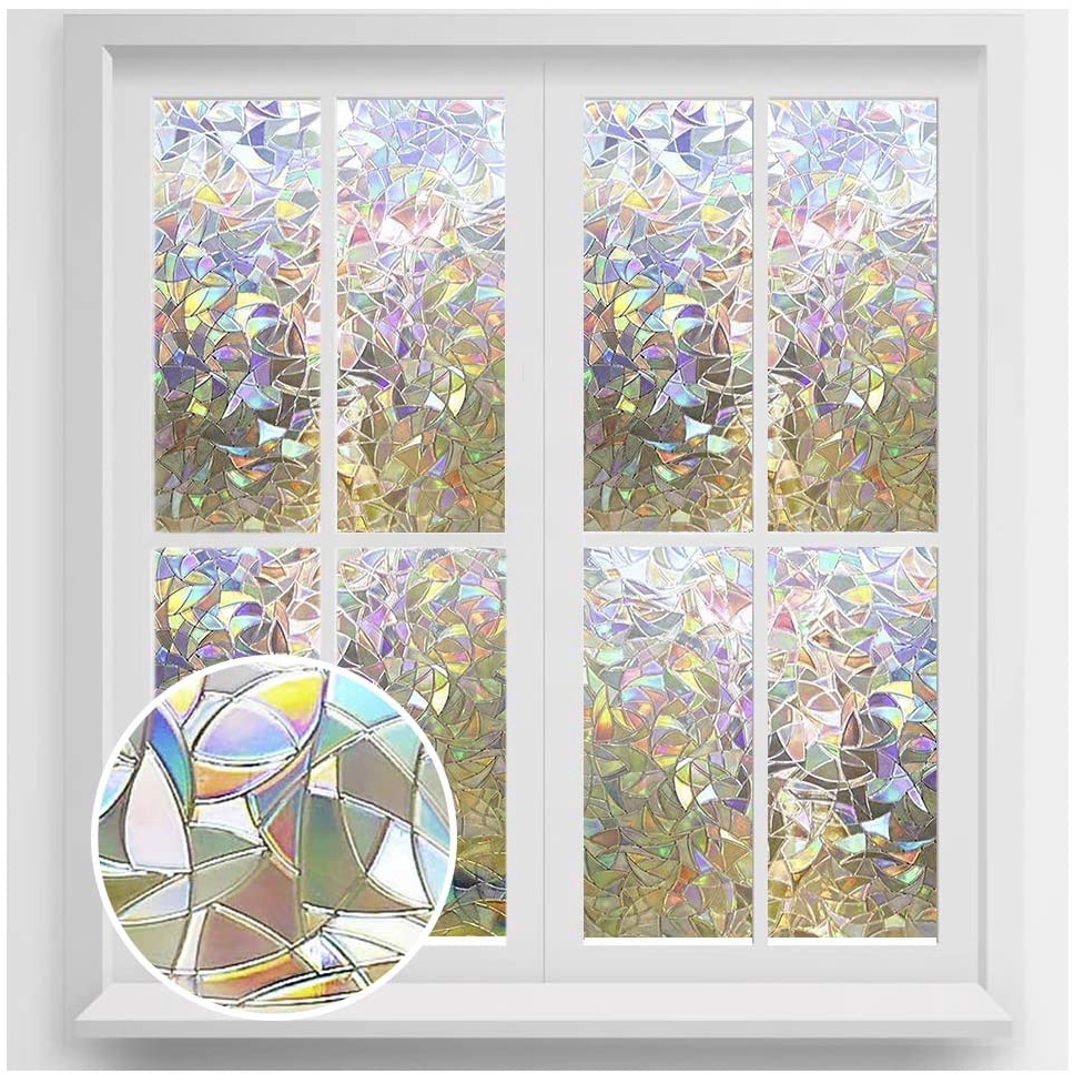 Window Privacy Film / Static Window Clings / Vinyl 3D Stained Window